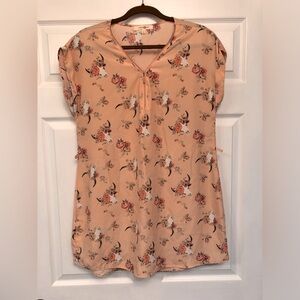 Wishful Park brand  BOHO pattern women’s zip front blouse L